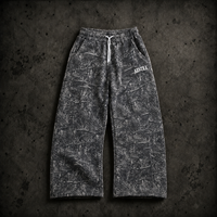 GREY CAMO WIDELEG PANTS