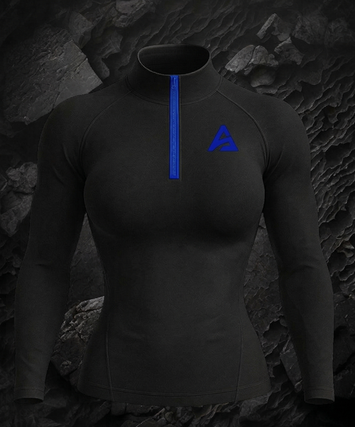MIDNIGHT BLACK 1/4 ZIP COMPRESSION (WOMEN)