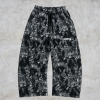 SMOKEY BLACK CAMO WIDELEG PANTS