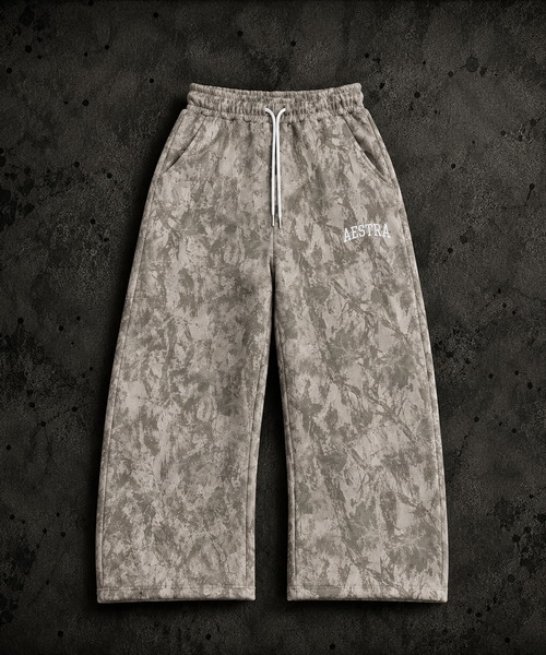 WHITE TREE CAMO WIDELEG PANTS