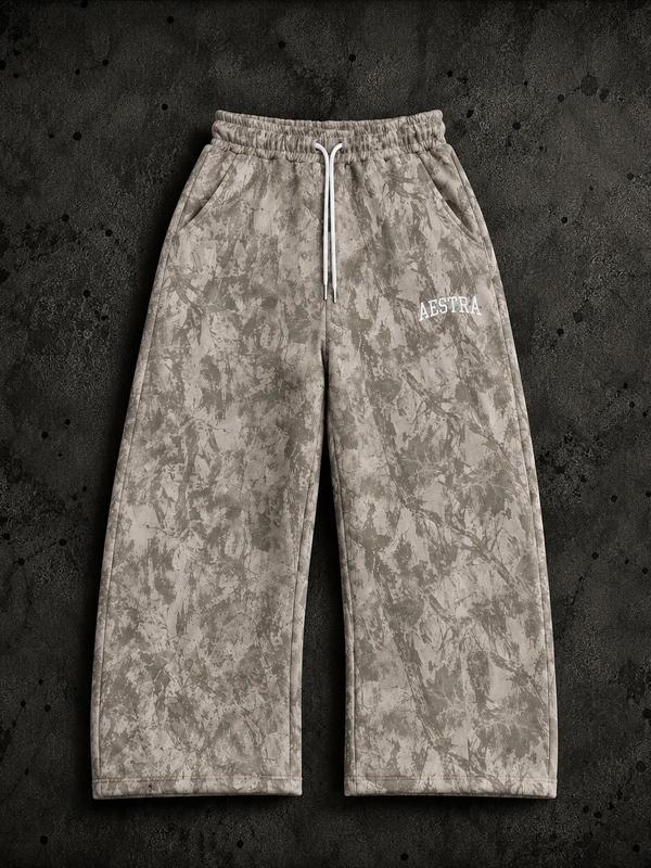 WHITE TREE CAMO WIDELEG PANTS