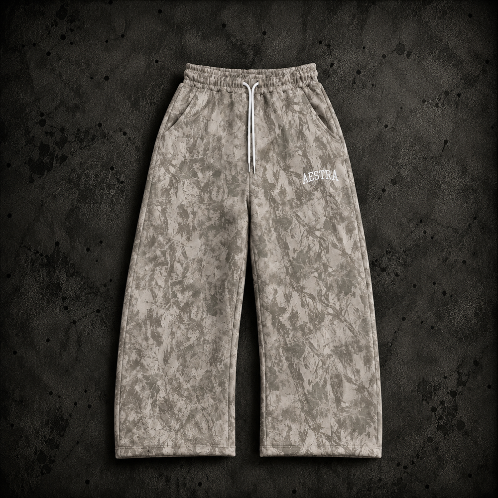 WHITE TREE CAMO WIDELEG PANTS