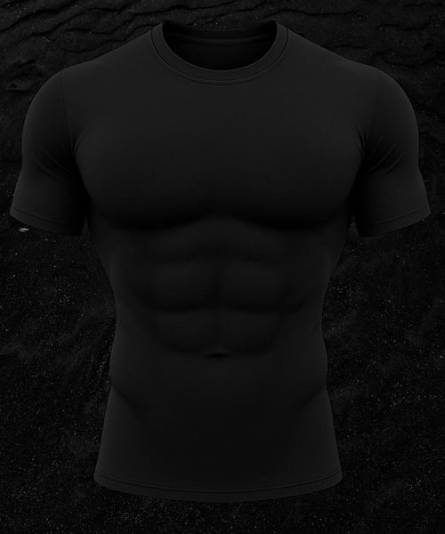 BLACK BASIC SHORT SLEEVE COMPRESSION