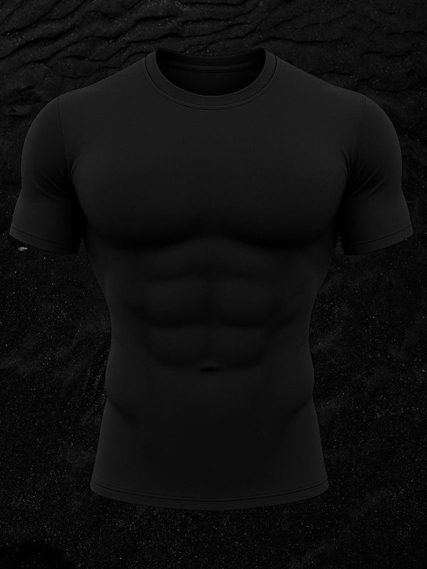 BLACK BASIC SHORT SLEEVE COMPRESSION