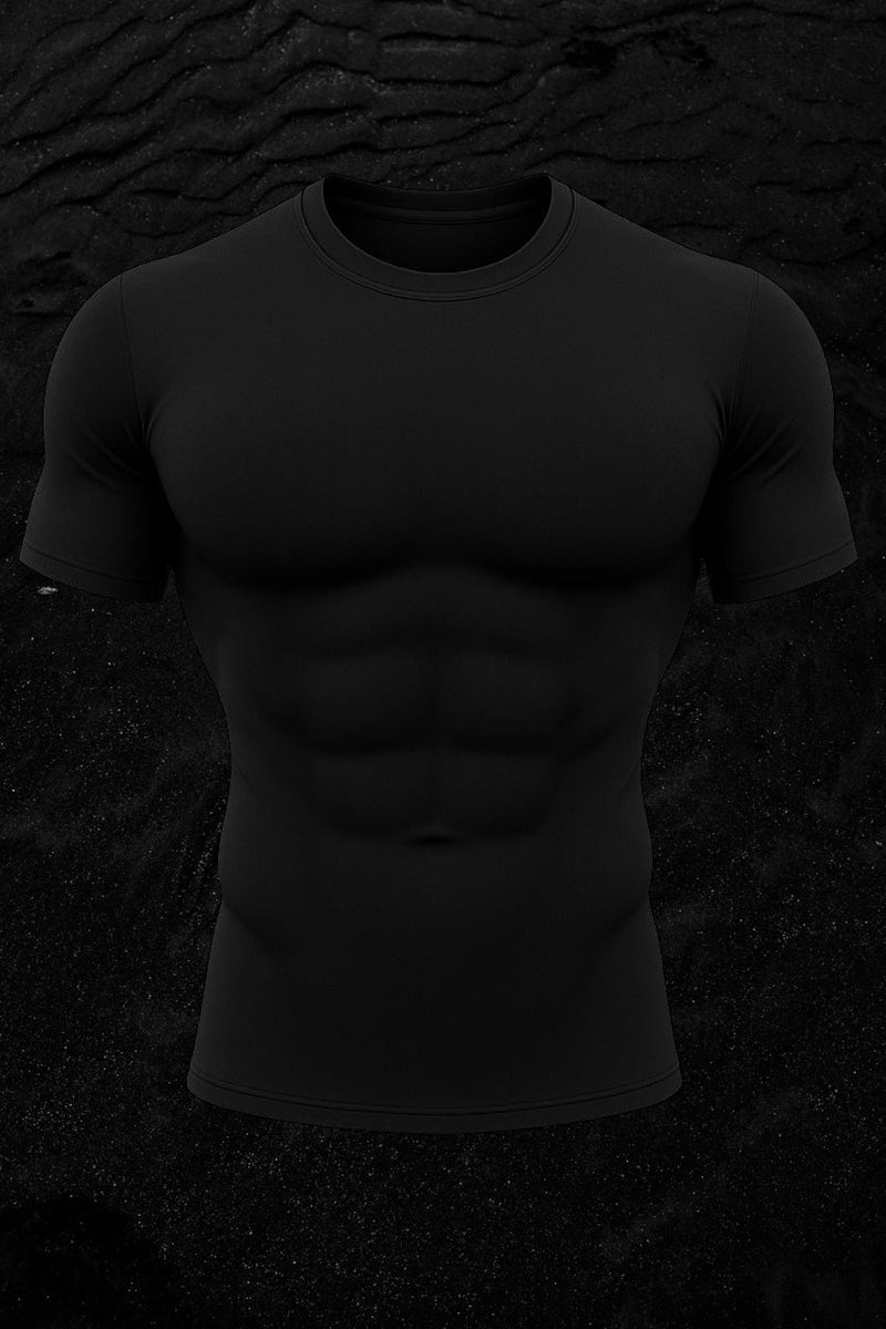 BLACK BASIC SHORT SLEEVE COMPRESSION