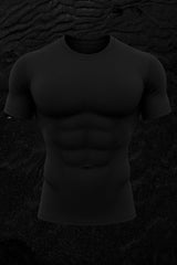 BLACK BASIC SHORT SLEEVE COMPRESSION