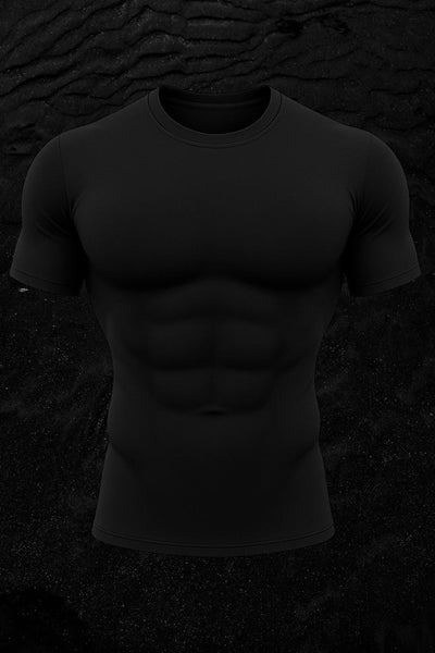 BLACK BASIC SHORT SLEEVE COMPRESSION