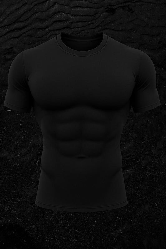 BLACK BASIC SHORT SLEEVE COMPRESSION
