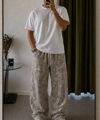 WHITE TREE CAMO WIDELEG PANTS