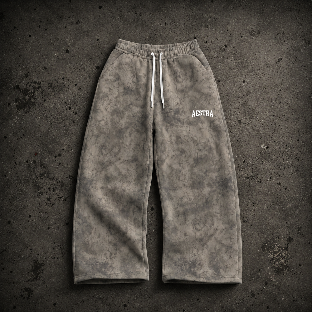 BEIGE CAMO WIDELEG PANTS