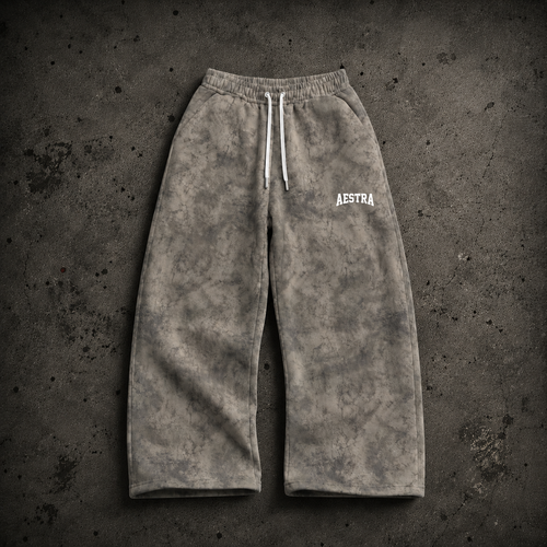 BEIGE CAMO WIDELEG PANTS