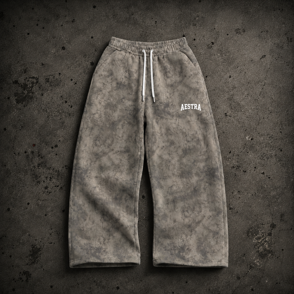 BEIGE CAMO WIDELEG PANTS