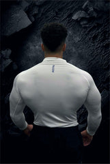 WHITE 1/4 ZIP COMPRESSION (MEN)
